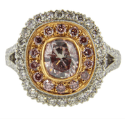 Mark Areias Jewelers Jewellery & Watches Mark Areias Jewelers Handmade Platinum Pink & White Diamond Ring