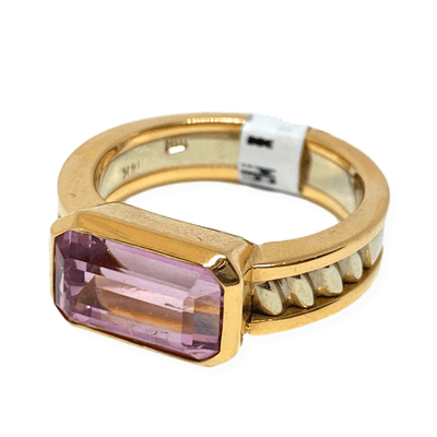 Mark Areias Jewelers Jewellery & Watches Mark Areias Jewelers Imperial Pink Topaz Ring Handmade in 14K Rose & White Gold