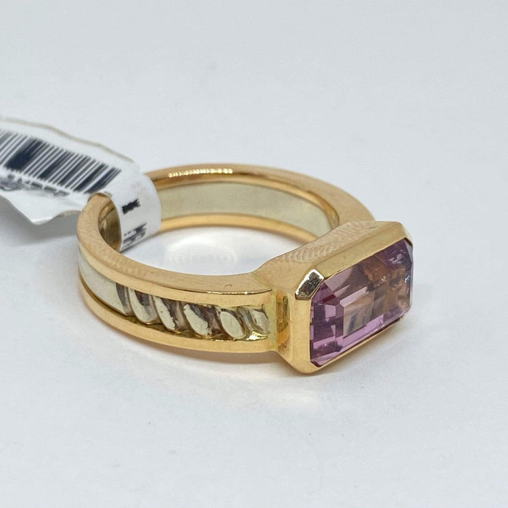 Mark Areias Jewelers Jewellery & Watches Mark Areias Jewelers Imperial Pink Topaz Ring Handmade in 14K Rose & White Gold