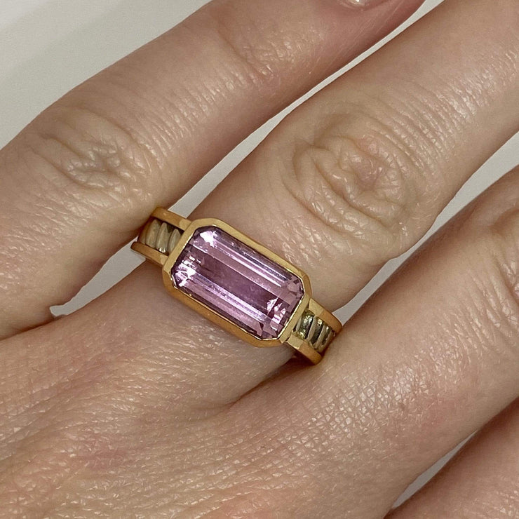 Mark Areias Jewelers Jewellery & Watches Mark Areias Jewelers Imperial Pink Topaz Ring Handmade in 14K Rose & White Gold