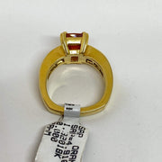 Mark Areias Jewelers Jewellery & Watches Mark Areias Jewelers Orange Sapphire & Diamond Ring Handmade 18K Yellow Gold