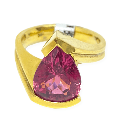 Mark Areias Jewelers Jewellery & Watches Mark Areias Jewelers Pink Tourmaline Ring Handmade in 18K Yellow Gold 4.50 CT