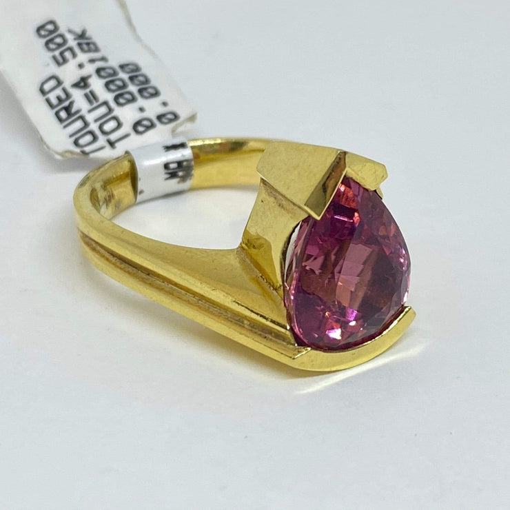 Mark Areias Jewelers Jewellery & Watches Mark Areias Jewelers Pink Tourmaline Ring Handmade in 18K Yellow Gold 4.50 CT