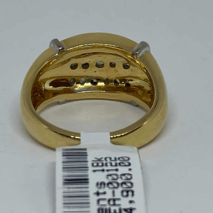 Mark Areias Jewelers Jewellery & Watches Men's Three Row Channel Set Round Diamond Ring Band 1.50ctw 18K & Platinum