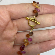 Mark Areias Jewelers Jewellery & Watches Natural Multi Colored Gemstone Necklace Summer Briolette Garnet Opal Sap. 18KY