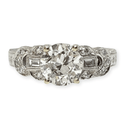 Mark Areias Jewelers Jewellery & Watches Old European Cut Diamond Antique Style Engagement Wedding Ring 1.22CT 18KW