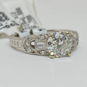 Mark Areias Jewelers Jewellery & Watches Old European Cut Diamond Antique Style Engagement Wedding Ring 1.22CT 18KW