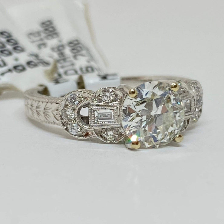 Mark Areias Jewelers Jewellery & Watches Old European Cut Diamond Antique Style Engagement Wedding Ring 1.22CT 18KW