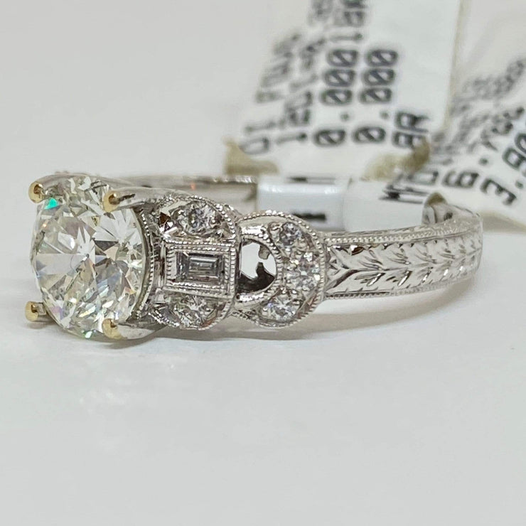Mark Areias Jewelers Jewellery & Watches Old European Cut Diamond Antique Style Engagement Wedding Ring 1.22CT 18KW