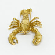 Mark Areias Jewelers Jewellery & Watches Pampillonia Lobster Brooch Pin with Diamond 18K Yellow Gold .05ct