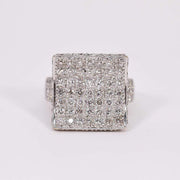 Mark Areias Jewelers Jewellery & Watches Pave Diamond Concave Saddle Ring 1.80ctw 18K White Gold