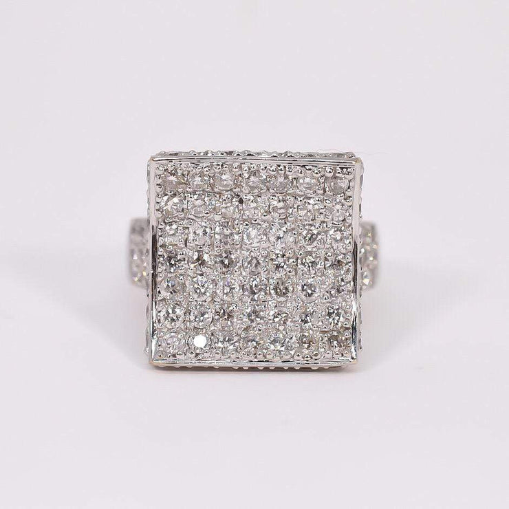 Mark Areias Jewelers Jewellery & Watches Pave Diamond Concave Saddle Ring 1.80ctw 18K White Gold
