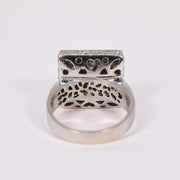 Mark Areias Jewelers Jewellery & Watches Pave Diamond Concave Saddle Ring 1.80ctw 18K White Gold