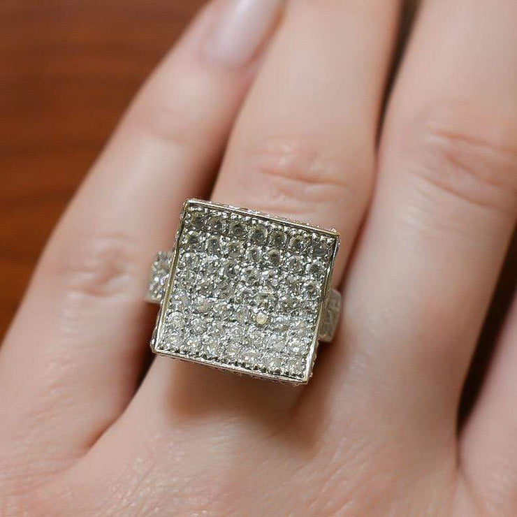 Mark Areias Jewelers Jewellery & Watches Pave Diamond Concave Saddle Ring 1.80ctw 18K White Gold