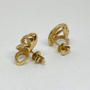 Mark Areias Jewelers Jewellery & Watches Pave Diamond Crawler Ribbon Fan Earring Cuffs .45ctw 14K Yellow Gold