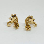 Mark Areias Jewelers Jewellery & Watches Pave Diamond Crawler Ribbon Fan Earring Cuffs .45ctw 14K Yellow Gold