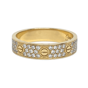 Mark Areias Jewelers Jewellery & Watches Pre-Owned Cartier Love Diamond Screw Band Ring .31CTW 18KY 59 8.75 Box/Papers