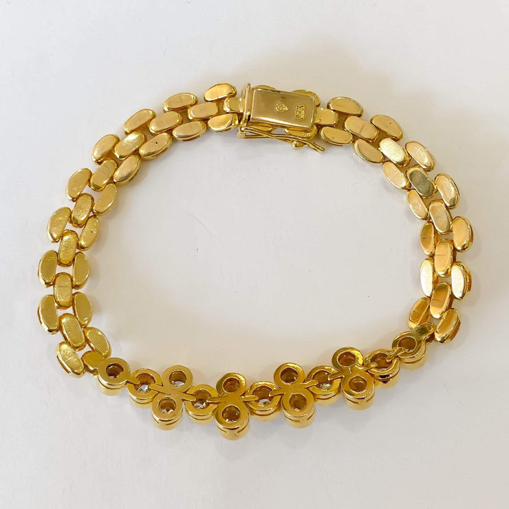 Mark Areias Jewelers Jewellery & Watches Round Diamond Bezel "Bubbles" Estate Bracelet Panthere Style Link 2CTW 6.5"