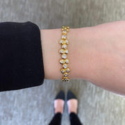 Mark Areias Jewelers Jewellery & Watches Round Diamond Bezel "Bubbles" Estate Bracelet Panthere Style Link 2CTW 6.5"