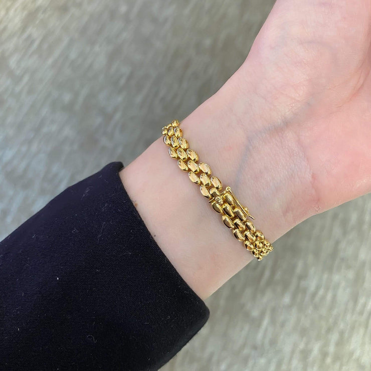 Mark Areias Jewelers Jewellery & Watches Round Diamond Bezel "Bubbles" Estate Bracelet Panthere Style Link 2CTW 6.5"