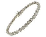 Mark Areias Jewelers Jewellery & Watches Round Diamond Tennis Bracelet 18 Karat White Gold 9.99 Carat F-G Color