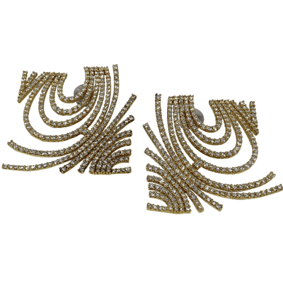 Mark Areias Jewelers Jewellery & Watches Signed Designer Palmiero Square Diamond Earrings 18 Karat Rose Gold 8.94 Carat