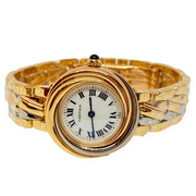 Mark Areias Jewelers Jewellery & Watches Trinity Cartier Lady's Watch on Bracelet 18K Tri-Tone Gold Quartz 27mm