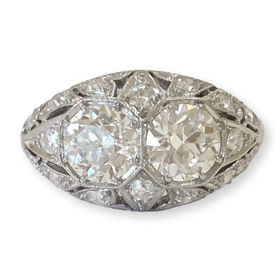 Mark Areias Jewelers Jewellery & Watches Vintage Old European Cut Diamond Ring 1.94 Carat Platinum