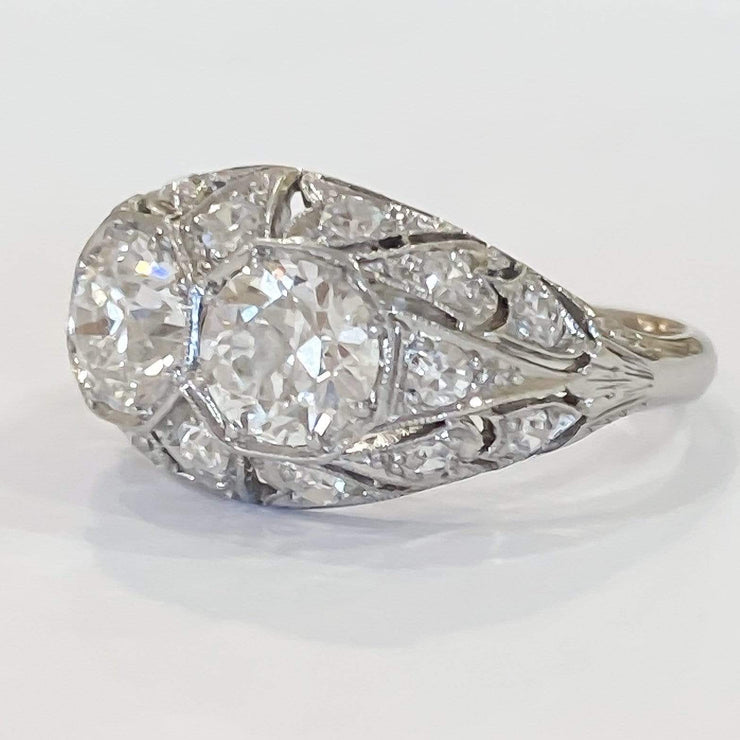 Mark Areias Jewelers Jewellery & Watches Vintage Old European Cut Diamond Ring 1.94 Carat Platinum