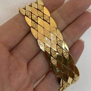 Mark Areias Jewelers Jewellery & Watches Wide Italian Rose Marquise Estate Link Bracelet 18K Yellow Gold 36.76 Grams!
