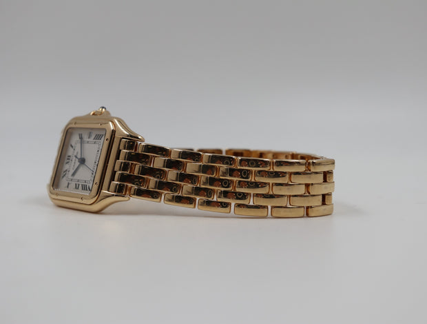 Pre-Owned Bud Fox Coveted Cartier Large/Med Panthere Watch 18KY Gold 27mm