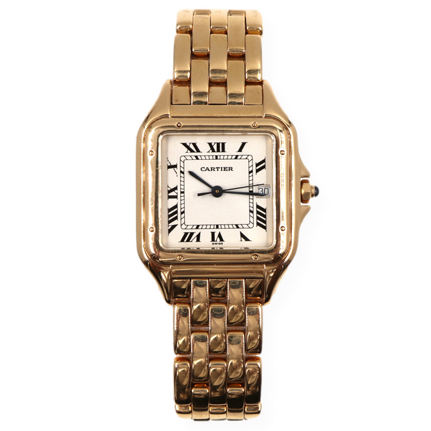 Pre-Owned Bud Fox Coveted Cartier Large/Med Panthere Watch 18KY Gold 27mm