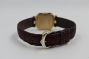 Pre-Owned Cartier Square Hexagonal Godron Watch 18KTri Tone 22mm 1982 Pre-Owned