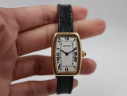 Tank Faberge Cartier Tonneau Shape on Strap "Paris" Pre-Owned