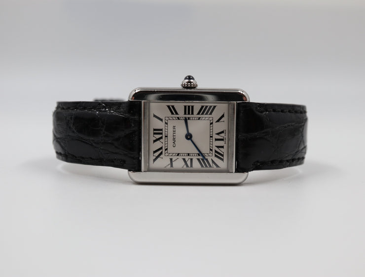 Pre-Owned Cartier Tank Solo 2012 Stainless Steel & White Dial 31x24mm