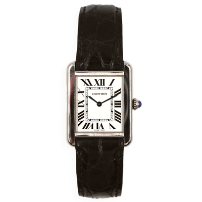 Pre-Owned Cartier Tank Solo 2012 Stainless Steel & White Dial 31x24mm