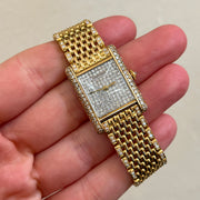 Pre-Owned Cartier Tank Louis 1990s Factory Diamonds 21x28mm